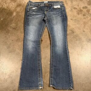 Mudd Womens Y2K Low Rise Bootcut Jeans Blue Denim Medium Wash 32x30
